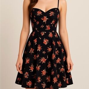 Vintage 1990’s Laura Ashley Black Floral Dress